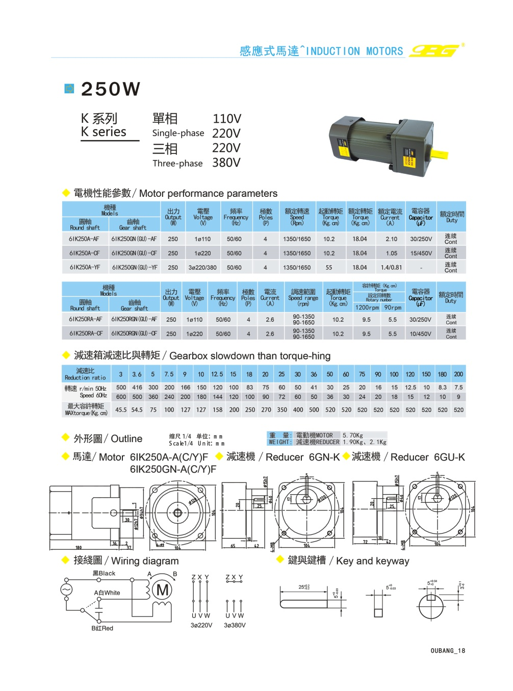 6I250W感应/调速马达(图1)